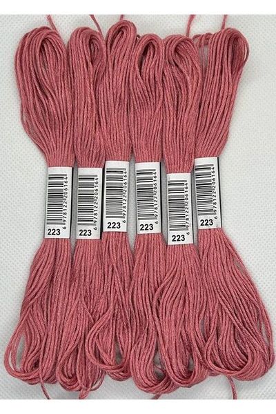 ALMİŞ 6 Pieces Single Color Etamine Cross Stitch Bracelet Brazilian Embroidery Thread-223