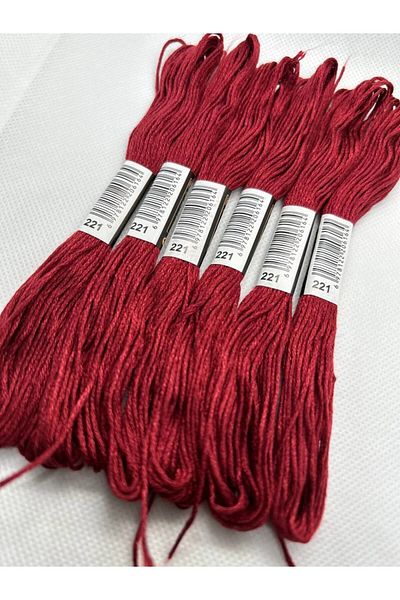 ALMİŞ 6 Pieces Single Color Etamine Cross Stitch Bracelet Brazilian Embroidery Thread-221