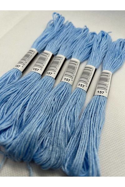 ALMİŞ 6 Pieces Single Color Etamine Cross Stitch Bracelet Brazilian Embroidery Thread-157