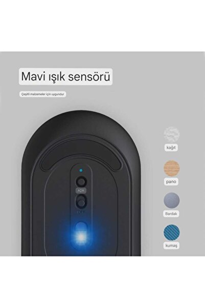 HP TLM1 Çift Modlu 2,4ghz Kablosuz & Bluetooth V5.0 Sessiz Mouse Siyah