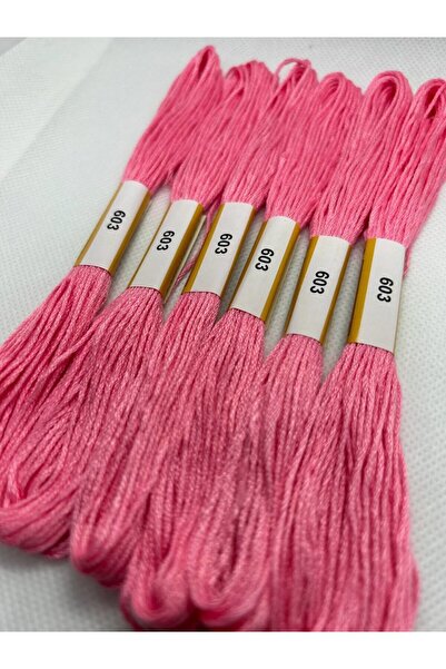 ALMİŞ 6 Pieces Single Color Etamine Cross Stitch Bracelet Brazilian Embroidery Thread 3-602