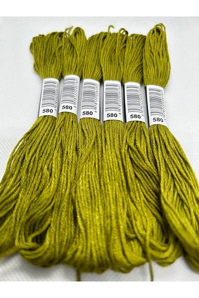 ALMİŞ 6 Pieces Single Color Etamine Cross Stitch Bracelet Brazilian Embroidery Thread 3-602