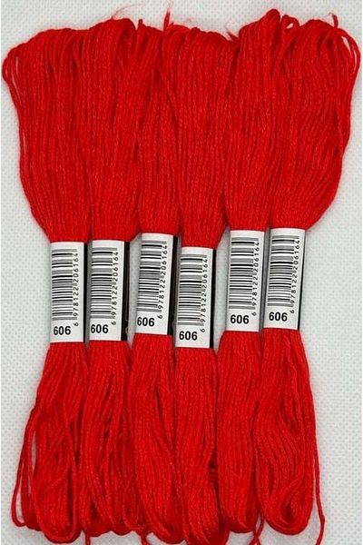 ALMİŞ 6 Pieces Single Color Etamine Cross Stitch Bracelet Brazilian Embroidery Thread 3-602
