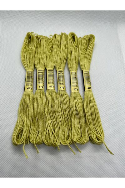 ALMİŞ 6 Pieces Single Color Etamine Cross Stitch Bracelet Brazilian Embroidery Thread 2-472