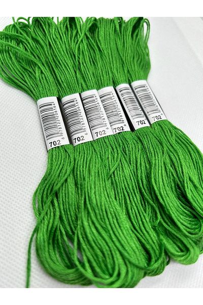 ALMİŞ 6 Pieces Single Color Etamine Cross Stitch Bracelet Brazilian Embroidery Thread 4-758
