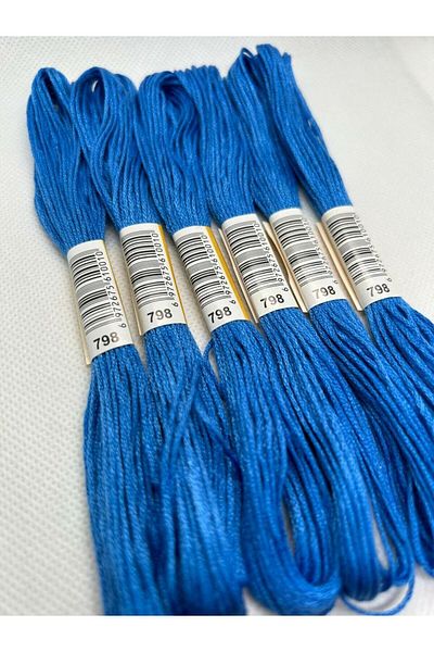 ALMİŞ 6 Pieces Single Color Etamine Cross Stitch Bracelet Brazilian Embroidery Thread 5-801