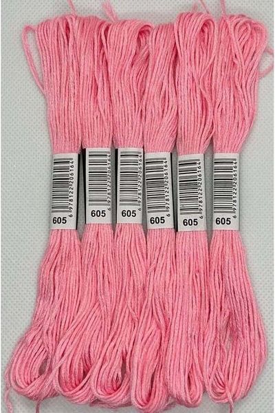 ALMİŞ 6 Pieces Single Color Etamine Cross Stitch Bracelet Brazilian Embroidery Thread 3-602