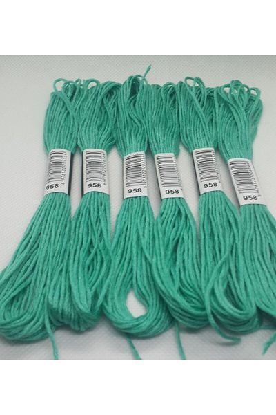 ALMİŞ 6 Pieces Single Color Etamine Cross Stitch Bracelet Brazilian Embroidery Thread 6-915