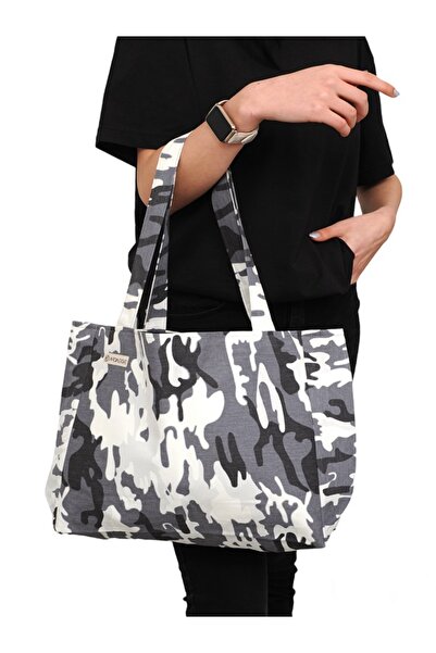 ArdaEge Kamuflaj Desenli Bez Kanvans Çanta