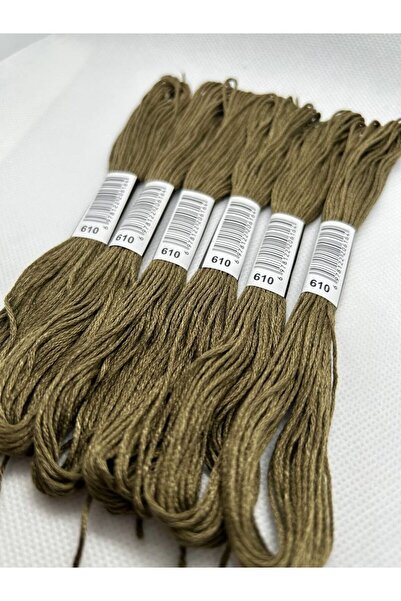 ALMİŞ 6 τμχ Μονόχρωμο βραχιόλι Ατεμίνης Σταυροβελονιά Βραζιλίας Κέντημα νήμα 3-602