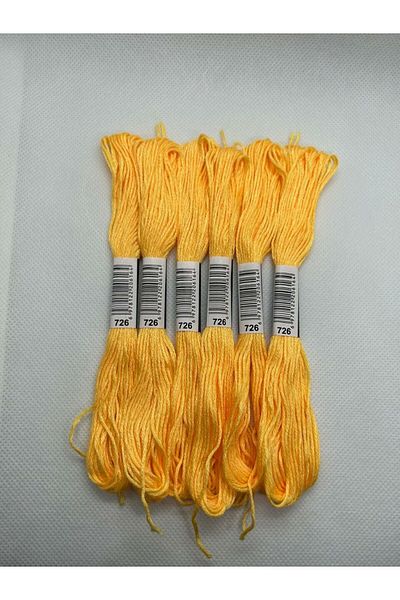 ALMİŞ 6 Pieces Single Color Etamine Cross Stitch Bracelet Brazilian Embroidery Thread 4-758