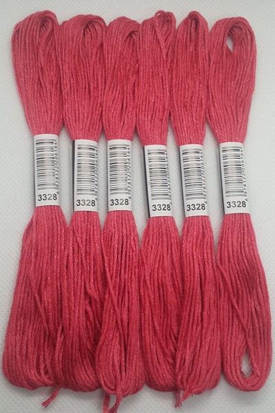 ALMİŞ 6 Pieces Single Color Etamine Cross Stitch Bracelet Brazilian Embroidery Thread 7-3341