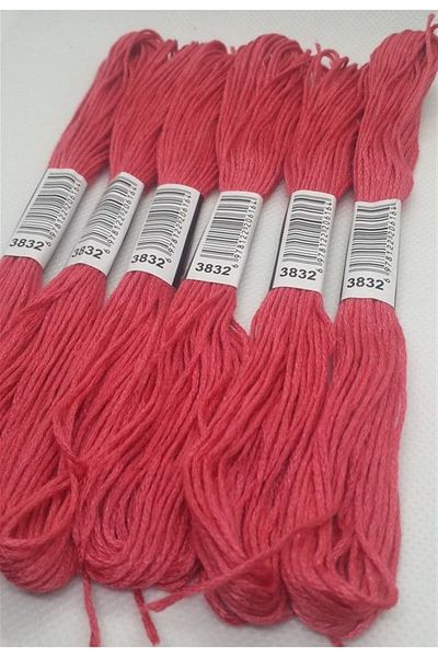 ALMİŞ 6 Pcs Single Color Etamine - Cross Stitch Bracelet, Brazilian Embroidery Lanyard 9