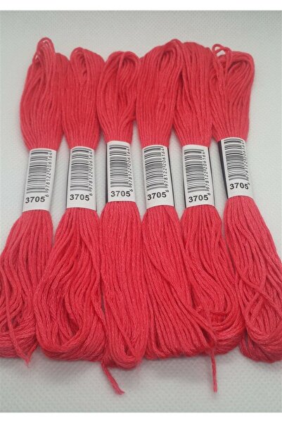 ALMİŞ 6 Pieces Single Color Etamine Cross Stitch Bracelet Brazilian Embroidery Thread 8-3713