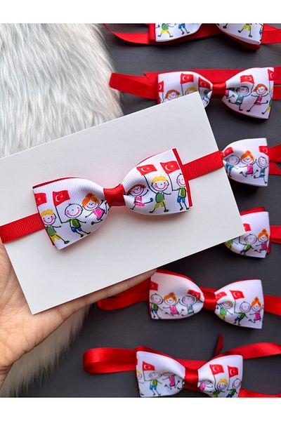 Toka Sepetim April 23 Bow Tie 1 Piece Boys' Performance Bow Tie Flag Bow Tie