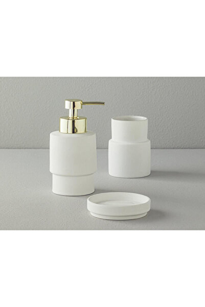 English Home طقم حمام سيراميك مودرنا ستونوير 3 قطع أسود أبيض 3