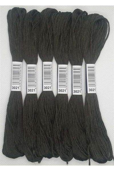 ALMİŞ 6 Pieces Single Color Etamine Cross Stitch Bracelet Brazilian Embroidery Thread 7-3341