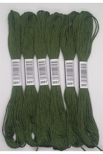 ALMİŞ 6 Pieces Single Color Etamine Cross Stitch Bracelet Brazilian Embroidery Thread 7-3341