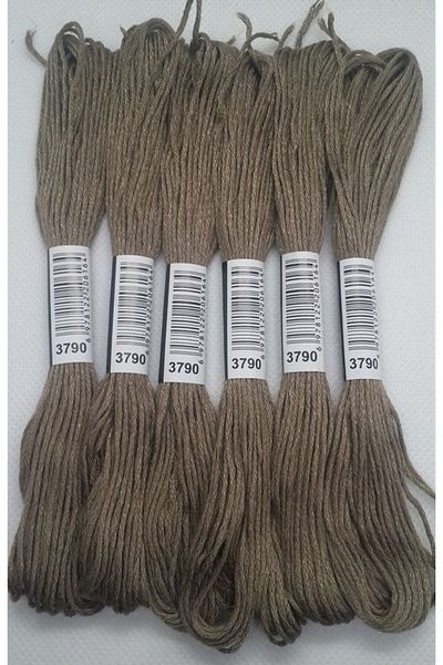 ALMİŞ 6 Pieces Single Color Etamine Cross Stitch Bracelet Brazilian Embroidery Thread 9-3817