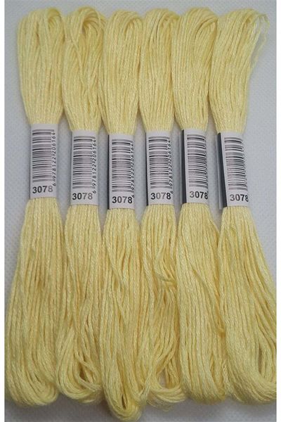 ALMİŞ 6 Pieces Single Color Etamine Cross Stitch Bracelet Brazilian Embroidery Thread 7-3341