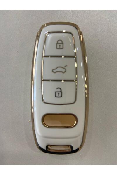 Mutlu AUDİ NANO SİLİKON ARABA SMART ANAHTAR KILIFI BEYAZ
