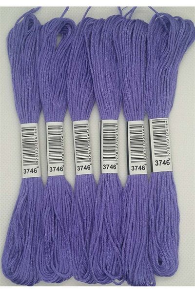 ALMİŞ 6 Pieces Single Color Etamine Cross Stitch Bracelet Brazilian Embroidery Thread 8-3713