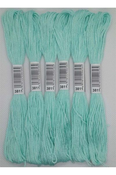 ALMİŞ 6 Pieces Single Color Etamine Cross Stitch Bracelet Brazilian Embroidery Thread 9-3817