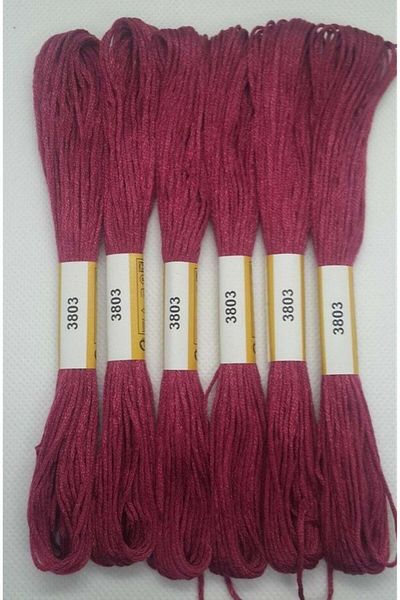 ALMİŞ 6 Pcs Single Color Etamine - Cross Stitch Bracelet, Brazilian Embroidery Lanyard 9
