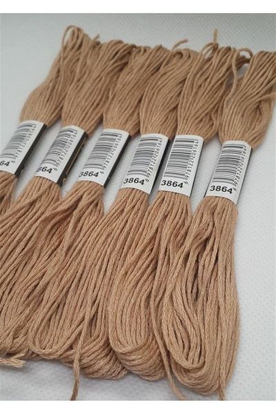 ALMİŞ 6 Pieces Single Color Etamine Cross Stitch Bracelet Brazilian Embroidery Thread 10-3865