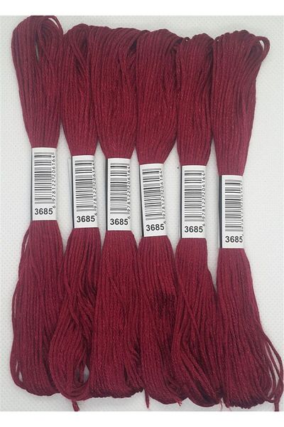 ALMİŞ 6 Pieces Single Color Etamine Cross Stitch Bracelet Brazilian Embroidery Thread 8-3713
