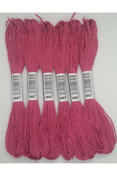 ALMİŞ 6 τμχ Μονόχρωμο Βραχιόλι Ατεμαΐνης Σταυροβελονιά Βραζιλίας Κέντημα Σχοινί 8-3713