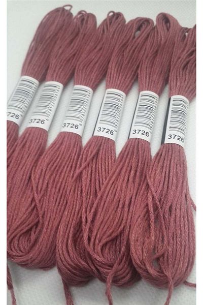 ALMİŞ 6 Pcs Single Color Etamine - Cross Stitch Bracelet, Brazilian Embroidery Lanyard 8