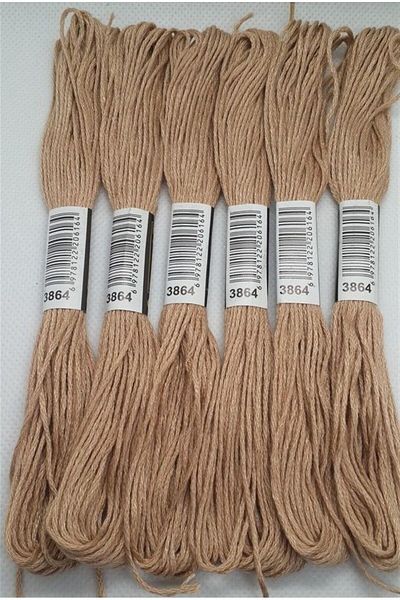 ALMİŞ 6 Pieces Single Color Etamine Cross Stitch Bracelet Brazilian Embroidery Thread 10-3865