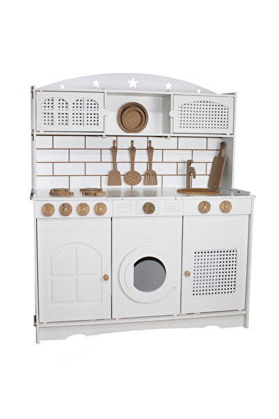 Hedef Ahşap Oyuncak Mutfak(LEDLİ-HAZERANLI)