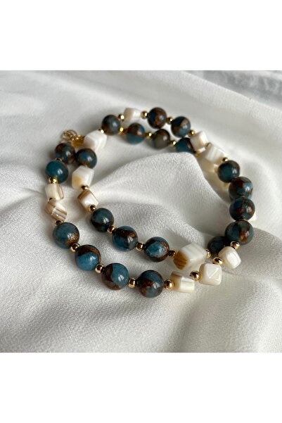 Queen B JewelryCo Kan Taşı Doğal Taş Kolye