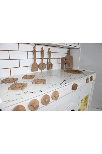 Hedef Ahşap Oyuncak Mutfak(LEDLİ-HAZERANLI)