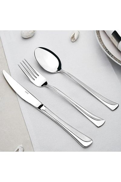 Nehir Maxi satin spoon fork kit 36 pieces matte 18/10 stainless steel