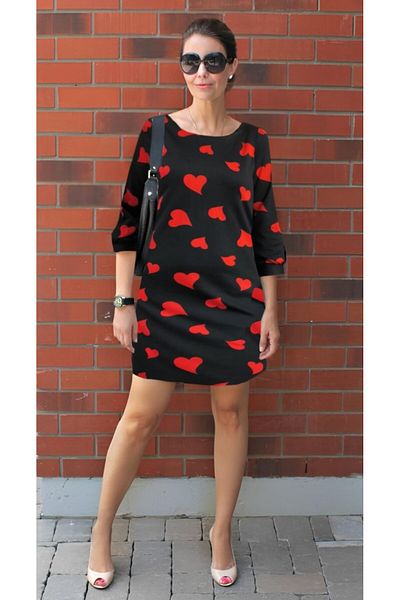 Moka Shopin Women's Long Sleeve Crew Neck Diving Mini Dress