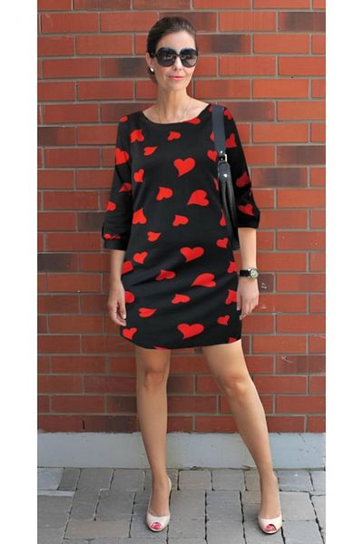 Moka Shopin Women's Long Sleeve Crew Neck Diving Mini Dress