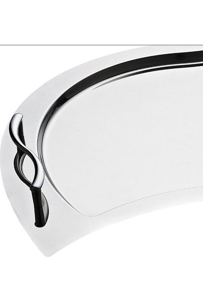 Nehir Gizem Sade Steel Tea Tray, Engagement Tray, Stainless Steel Tray, Service Tray, Tea Set,