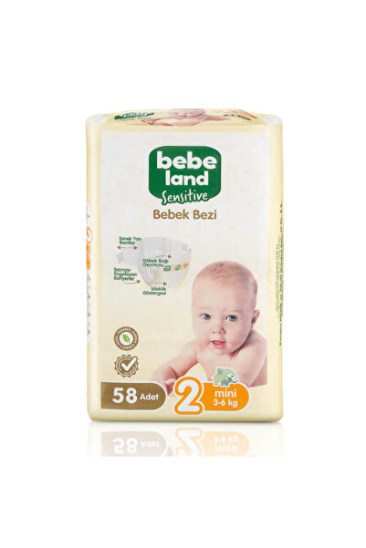 Bebeland Sensitive Bebek Bezi Mini 2 Numara 58 Adet