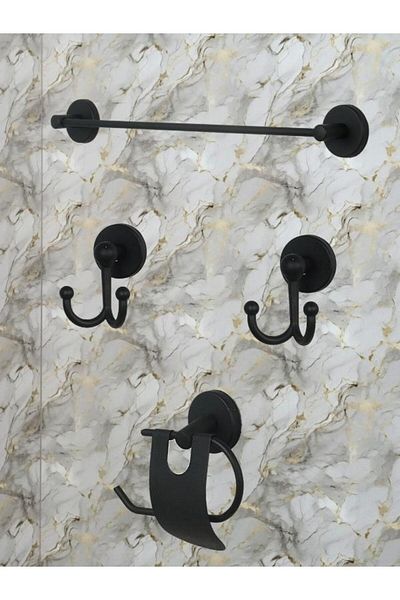UG Home Ανοξείδωτη μαύρη μακριά θήκη για πετσέτες/ θήκη για χαρτοπετσέτα τουαλέτας με στενό κάλυμμα/ Σετ αξεσουάρ μπάνιου μπουρνούζι πιρουνιού