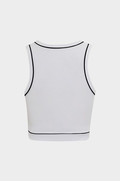 Açelya Okcu Slim Fit Color Transition Crop Cotton Women's T-Shirt