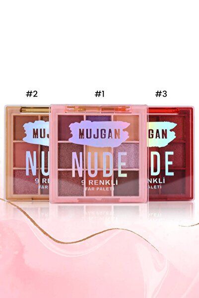 MUJGAN 9'lu Rich Nude Sedefli Ve Mat Içerikli Far Paleti #3