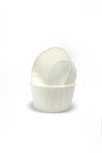 Trend Hediye Sepeti 50 Pieces Large Size XL White Muffin Cupcake Mold Jumbo Cake Capsule, Airfryer Compatible