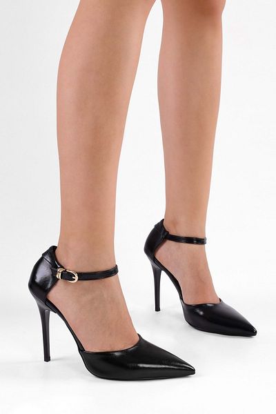 Shoeberry Damă Camalie Black Shiny Stiletto