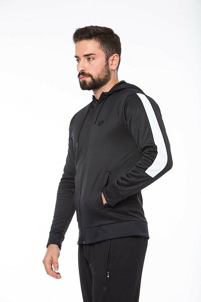 Lotto Men's Sweatshirt R9645 Fleece Sweat Fz Hd Pl