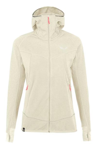 Salewa Hanorac cu glugă pentru femei Puez Hybrid PL Beige Melange