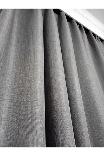 MebelPort Curtain 100% Blackout Linen Background Curtain 1x2.5 Hard Pleated