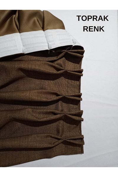 MebelPort Curtain 100% Blackout Linen Background Curtain 1x2.5 Pleated
